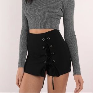 Tobi Lace Up Mini Skort